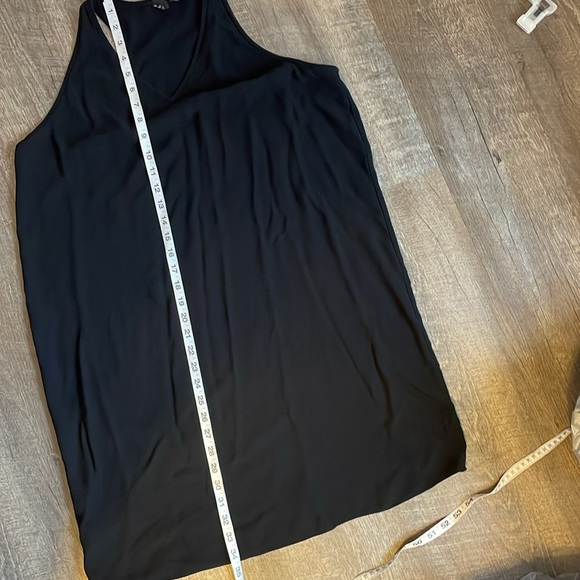 The Fisher Project Black Silk Mini Shift Dress Sleeveless size L - Picture 13 of 14